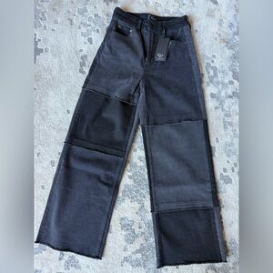 Rails Getty Crop Wide Leg - Black Patchwork